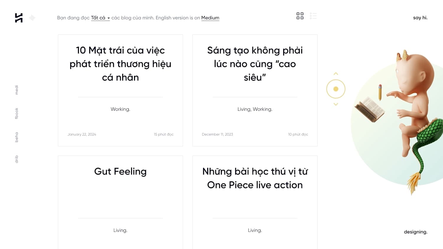 Blog & reading experience