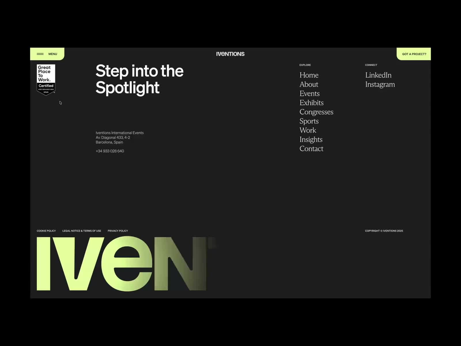 Navigation & footer